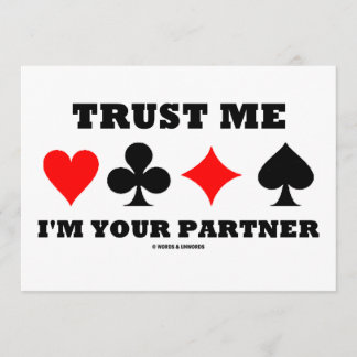 Vertrauen Sie, dass ich ich Ihr Partner bin (vier Einladung