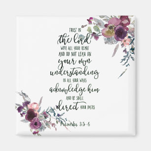 Vertrauen Sie dem Herrn floral Magnet
