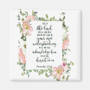 Vertrauen Sie dem Herrn floral Magnet
