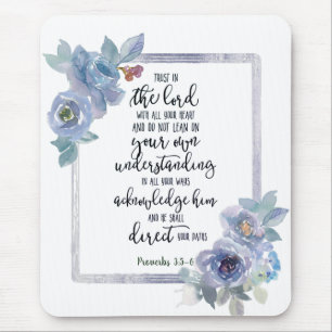 Vertrauen Sie dem Herrn floral Mousepad