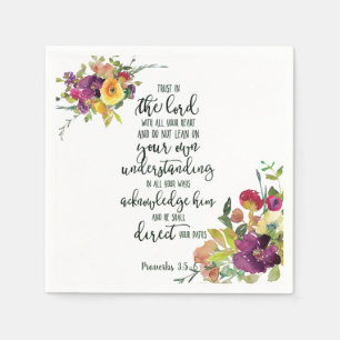 Vertrauen Sie dem Herrn floral   Serviette