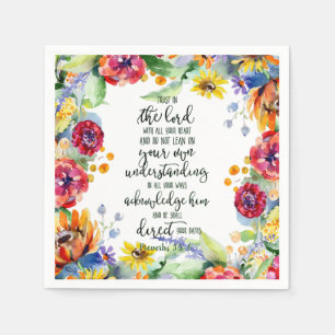 Vertrauen Sie dem Herrn floral  Serviette