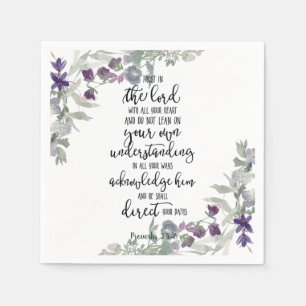 Vertrauen Sie dem Herrn floral  Serviette
