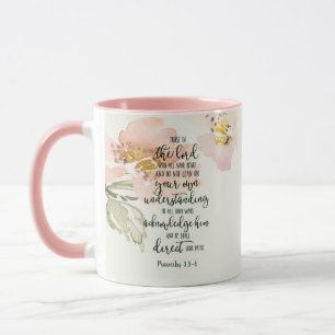 Vertrauen Sie dem Herrn floral Tasse