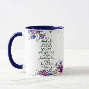 Vertrauen Sie dem Herrn floral   Tasse