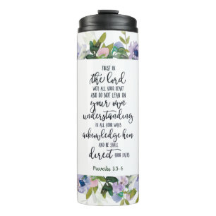 Vertrauen Sie dem Herrn floral Thermosbecher