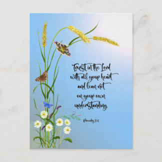 Vertrauen Sie dem Herrn mit all Ihrem Herzen Postkarte