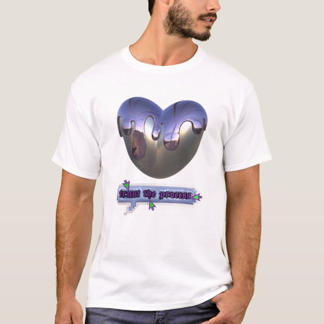 Vertrauen Sie dem Melting Chrome Heart T-Shirt (Vorderseite)
