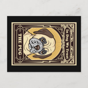 Vertrauen Sie den Mops Postkarten. Postkarte