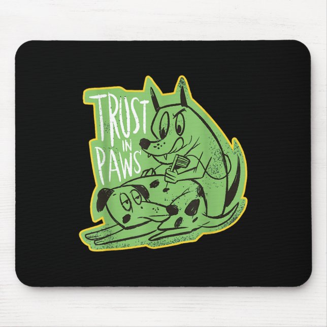 Vertrauen Sie den Paws - zwei Hunde, die einander  Mousepad (Vorne)