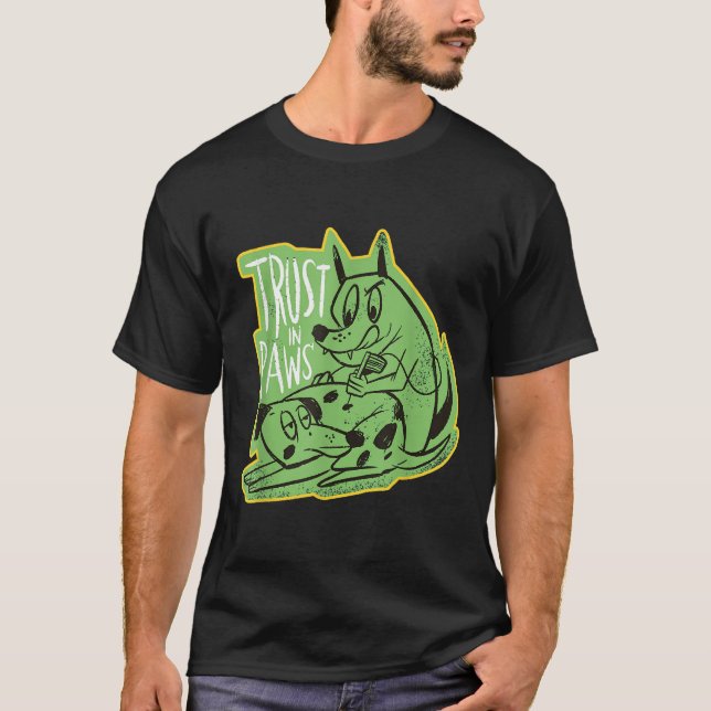 Vertrauen Sie den Paws - zwei Hunde, die einander  T-Shirt (Vorderseite)