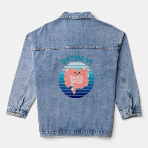 Vertrauen Sie Ihrem Darm Gastro-Quadrat Jeansjacke