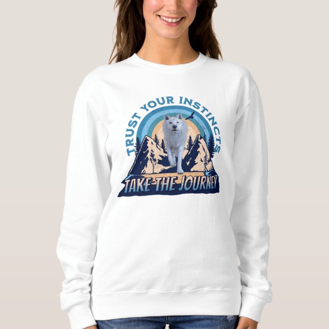Vertrauen Sie Ihren Instinkten in den arktischen W Sweatshirt (Vorderseite)