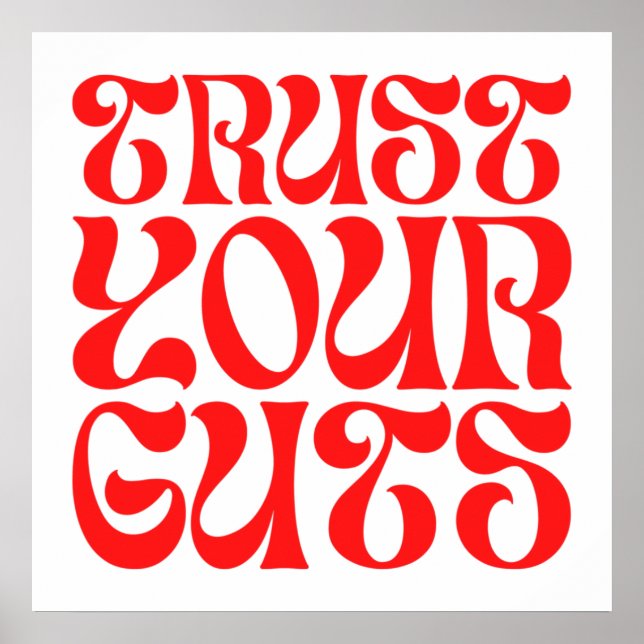 Vertrauen Sie Ihren Mädels - Groovy Wavy Schriftar Poster (Vorne)