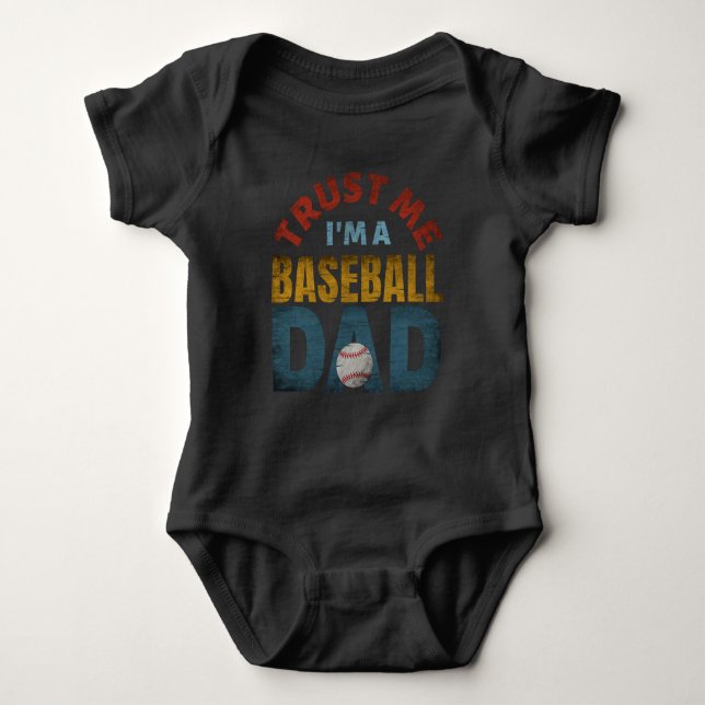 VERTRAUEN SIE MIR, EIN BASEBALL-VATER ZU SEIN BABY STRAMPLER (Vorderseite)