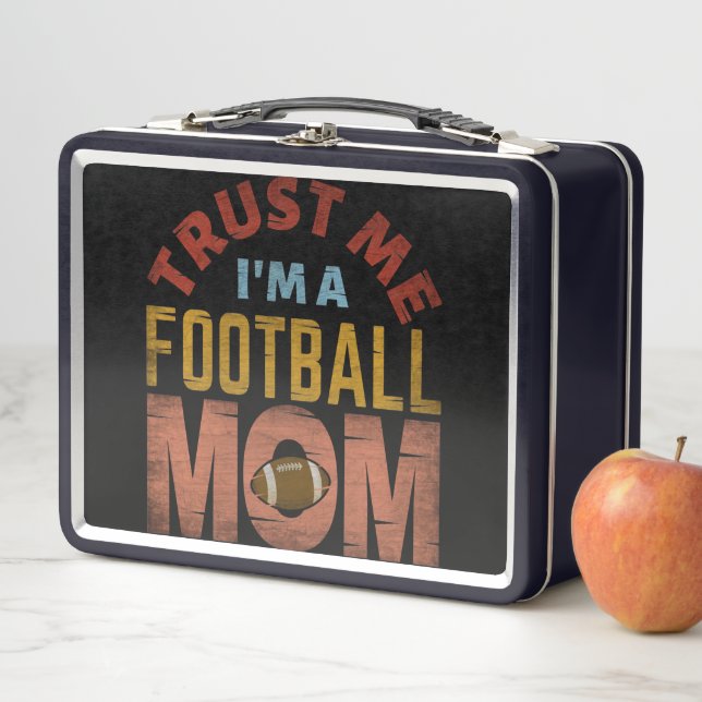 VERTRAUEN SIE MIR, EINE FUSSBALL-MAMA ZU SEIN METALL BROTDOSE (Beispiel)