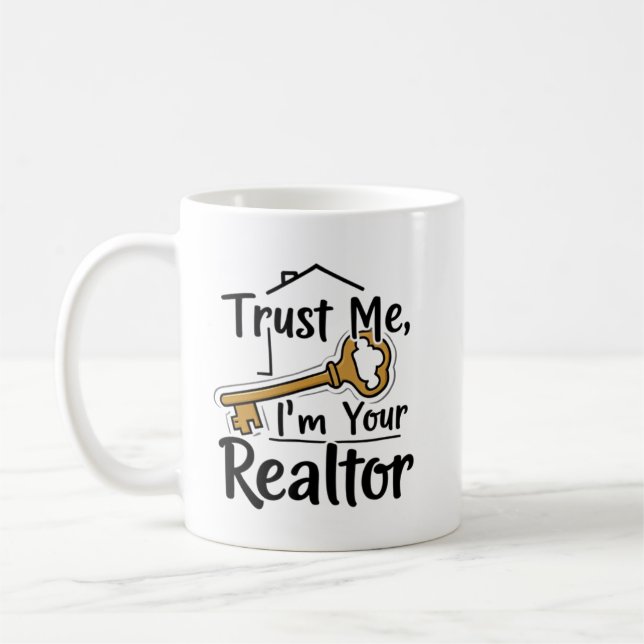 Vertrauen Sie mir, ich bin Ihr Realtor | Personali Kaffeetasse (Links)