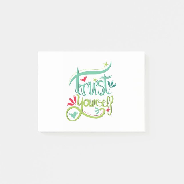 Vertrauen Sie selbst Post-it Klebezettel (Vorderseite)