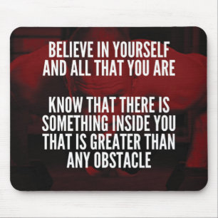Vertrauen Sie sich selbst - Workout Motivierend Mousepad