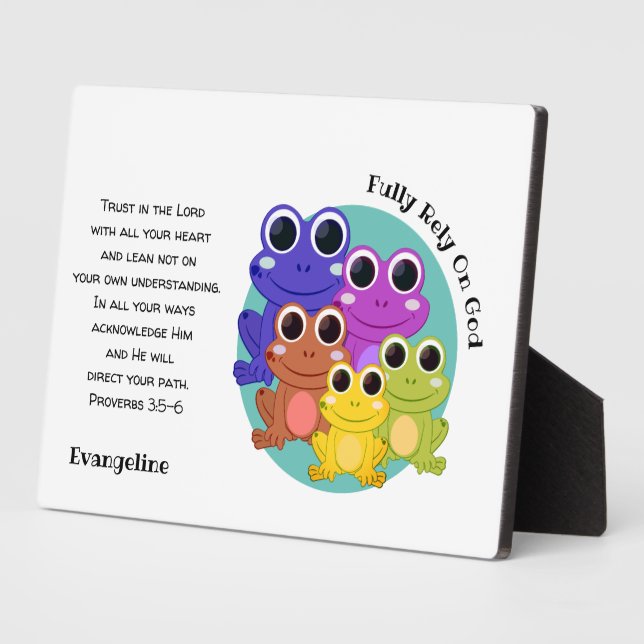 Vertrauen Sie voll auf Gott FROG Vertrauen in den  Fotoplatte (Seite)