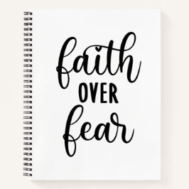 Vertrauen über Angst ermutigende Botschaft Notizbuch