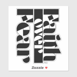 Vertrauen über Angst Retro Christlich Inspiration Aufkleber