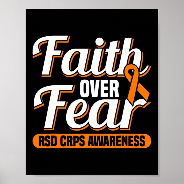 Vertrauen über Angst Rsd Crps Bewusstsein Poster (Vorne)