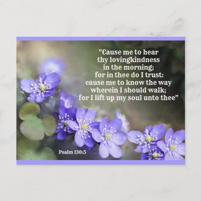 Vertrauen und Vertrauen in Gott Postkarte (Vorderseite)