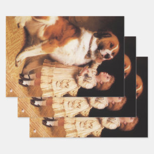 Vertrauen von Charles Burton Barber, Saint Bernard Geschenkpapier Set