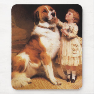 Vertrauen von Charles Burton Barber, Saint Bernard Mousepad