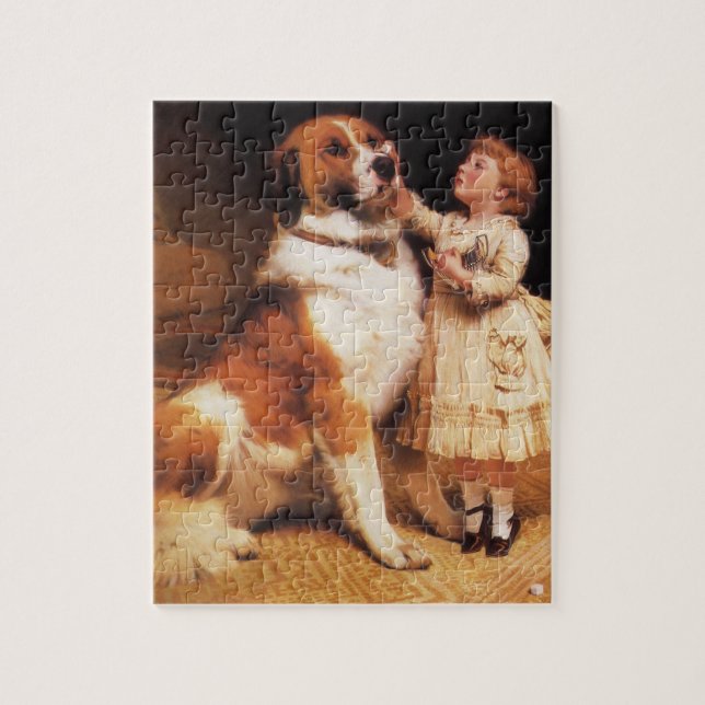 Vertrauen von Charles Burton Barber, Saint Bernard Puzzle (Vertikal)