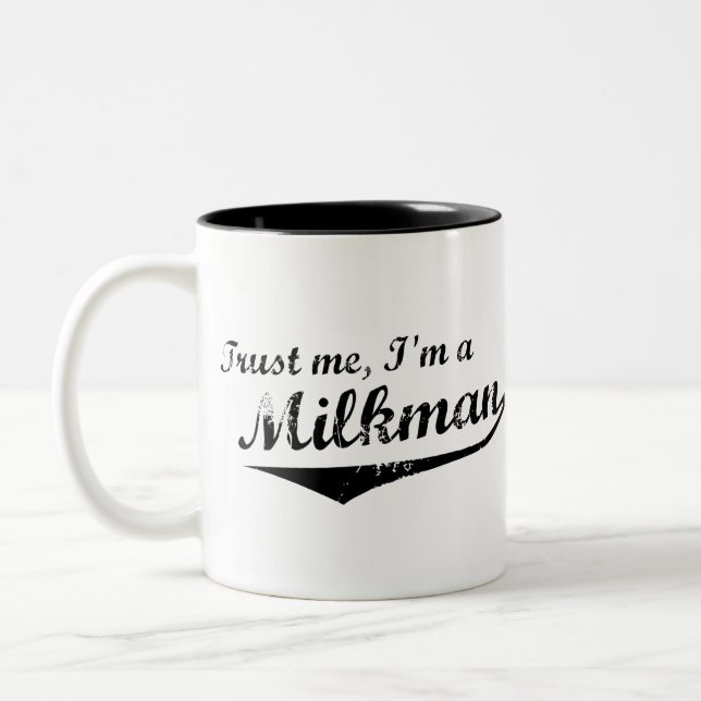 Vertrauens-Milchmann-Tasse Zweifarbige Tasse (Links)