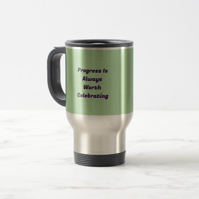 Vertrauensbildender Inspirations-Kaffeebecher Reisebecher (Vorderseite Links)
