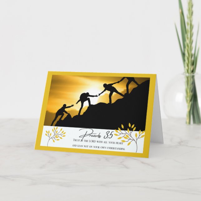 Vertrauensprichwörter 3:5 Bibelverse Grußkarte Karte (Vorderseite)