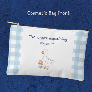 Vertrauensvolle Gans Gingham-Druck Cut-Sew-Tasche Zubehörtasche