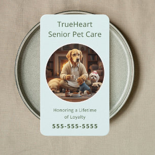 Vertrauenswürdiger Senior-Hund-Gesundheits-Senior- Visitenkarte
