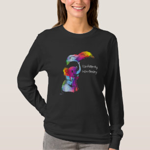 Vertraulich nicht binärer Regenbogen Genderflexive T-Shirt