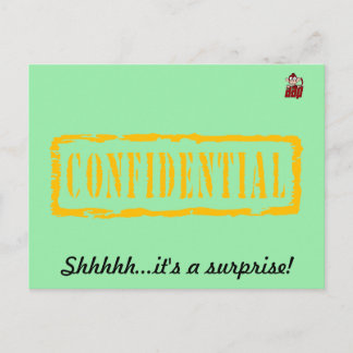 Vertrauliche Geburtstagsüberraschung Party Einladu Einladungspostkarte