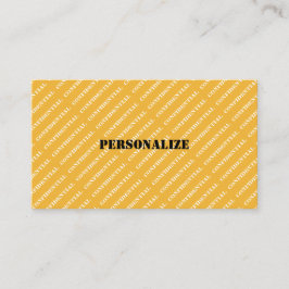 Vertrauliche Informationen für die Rekrutierung mi Visitenkarte