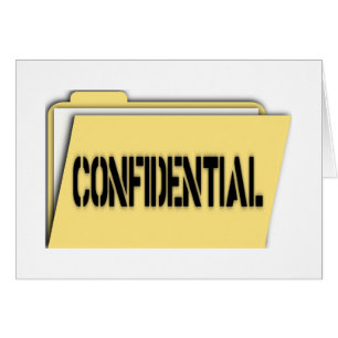 Vertraulicher Ordner mit Papier