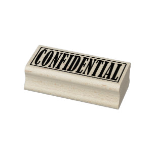 Vertrauliches Geschäftsbüro - Gerahmtes einfaches Gummistempel