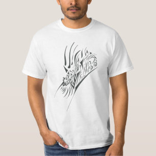 Vertraute Schwarz-Weiß-Abstract-Tribal-Tätowierkun T-Shirt