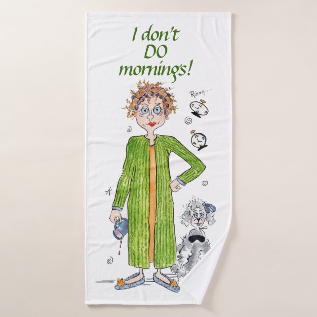 Vertrautes Sprichwort Ich mache keine Morgenkarika Badehandtuch (Badehandtuch)