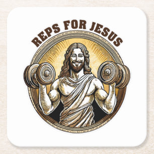 Vertreter für Jesus Rechteckiger Pappuntersetzer