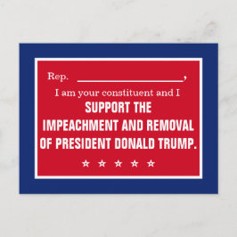 Vertreter Impeach Präsident Trump Wähler Postkarte
