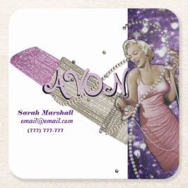 Vertreter von Avon Rechteckiger Pappuntersetzer