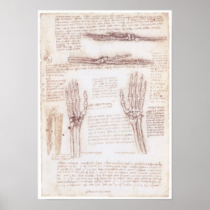 Vertretung der Hand, Leonardo da Vinci Poster