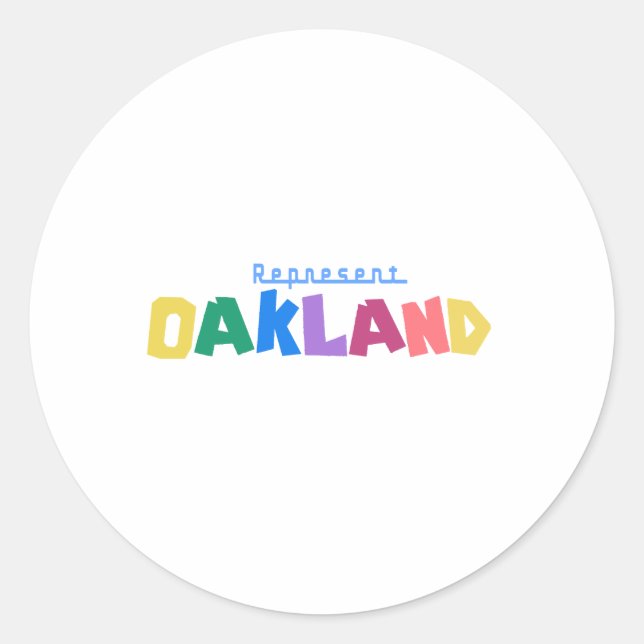 Vertretung Oakland Runder Aufkleber (Vorderseite)