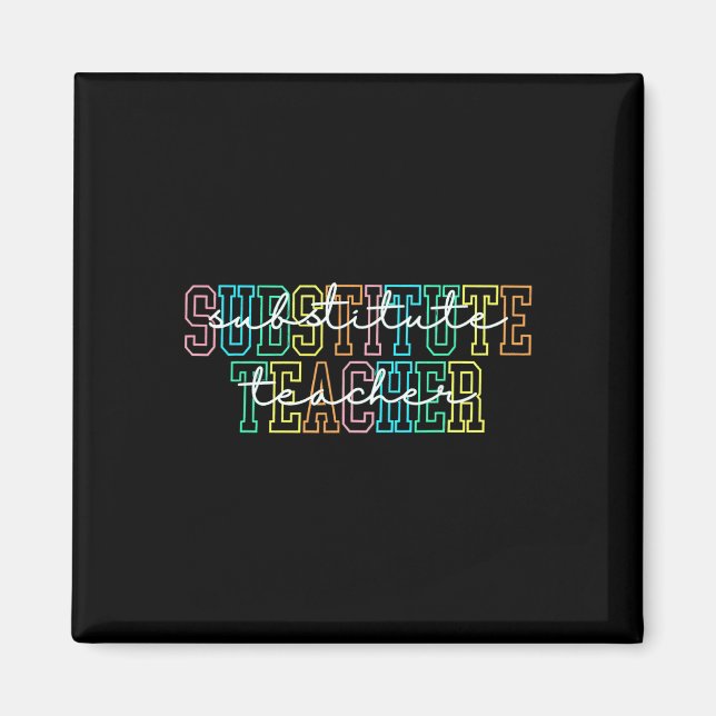 Vertretungslehrer Lehrer Anerkennung Geschenk Subs Magnet (Vorne)
