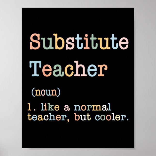 Vertretungslehrer Wie Ein Normaler Lehrer Aber Coo Poster (Vorne)